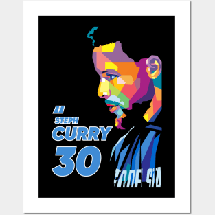 Steph Golden State Warior Posters and Art